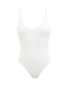 Matteau - The Scoop Textured Recycled-fibre Swimsuit - Womens - White