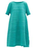 Matchesfashion.com Pleats Please Issey Miyake - Technical-pleated Trapeze Dress - Womens - Green