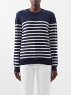 A.p.c. - Phoebe Striped Cashmere-blend Sweater - Womens - Dark Navy