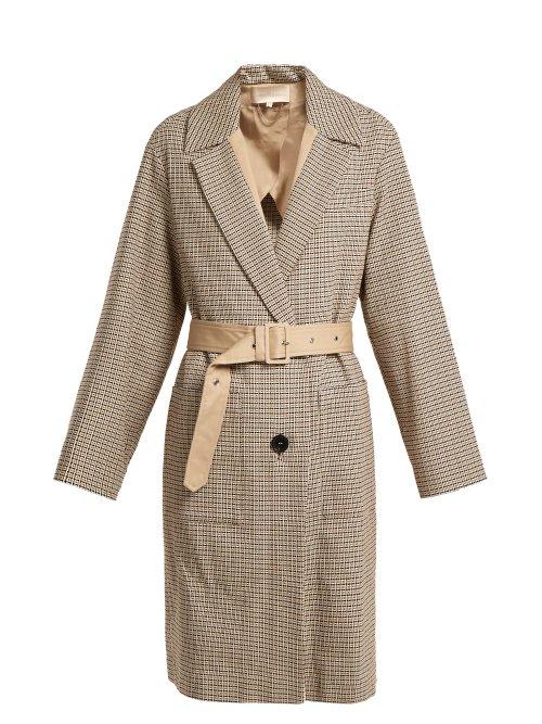 Matchesfashion.com Vanessa Bruno - Iambo Checked Cotton Coat - Womens - Beige Multi