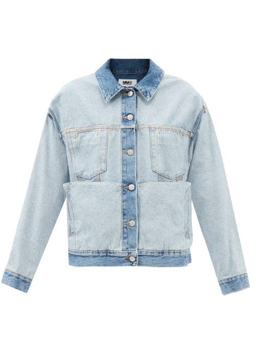 Mm6 Maison Margiela - Reversible Denim Jacket - Womens - Light Denim