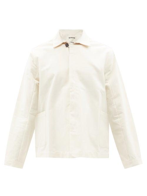 Maran - Artists Organic Cotton-canvas Overshirt - Mens - Cream