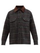 Blaz Milano - Berber Checked Wool-tweed Shirt Jacket - Womens - Dark Grey