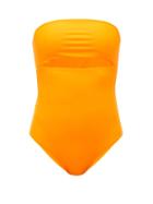 Matchesfashion.com Jade Swim - Highlight Strapless Cutout Swimsuit - Womens - Orange