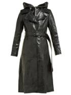 Matchesfashion.com Vetements - Masked Leather Trench Coat - Womens - Black