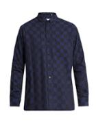 Ami Point-collar Checked Cotton Shirt