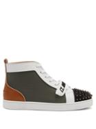 Matchesfashion.com Christian Louboutin - Lou Spiked Panelled High-top Trainers - Mens - Multi