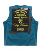 Matchesfashion.com Raf Simons X Templa - Oversized Logo Print Padded Vest - Mens - Blue
