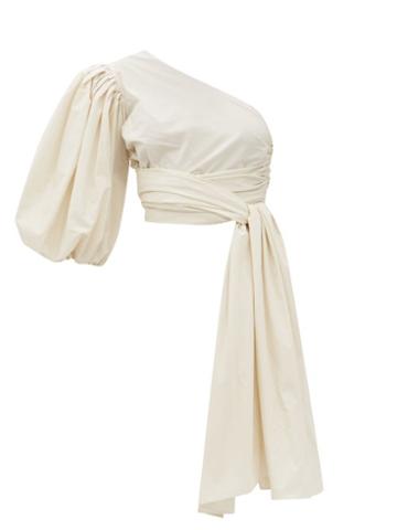 Fe Noel - Cloud One-shoulder Puffed-sleeve Top - Womens - Ivory