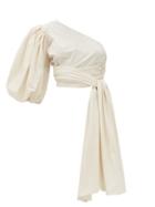 Fe Noel - Cloud One-shoulder Puffed-sleeve Top - Womens - Ivory
