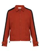 Matchesfashion.com Wales Bonner - Striped Sleeve Twill Blouson Jacket - Mens - Red