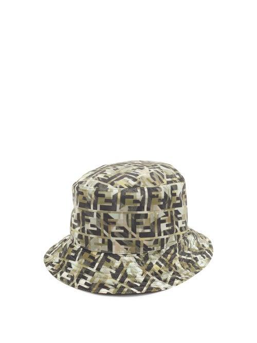 Matchesfashion.com Fendi - Ff-monogram Technical Bucket Hat - Mens - Multi