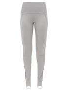 Matchesfashion.com Adidas By Stella Mccartney - Foldover-waist Stirrup Leggings - Womens - Grey