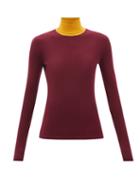 Gabriela Hearst - Colour-block Roll-neck Sweater - Womens - Burgundy Multi