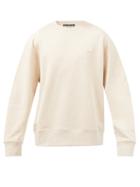Acne Studios - Face-patch Cotton-jersey Sweatshirt - Mens - Cream