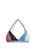 Matchesfashion.com Mara Hoffman - Soleil Block Print Triangle Bikini Top - Womens - Blue Multi