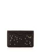 Alexander Mcqueen Star-embellished Leather Cardholder