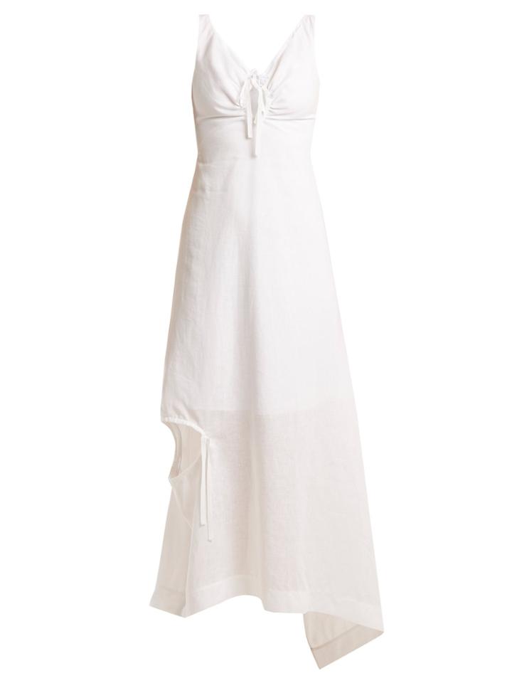 Preen By Thornton Bregazzi Felicity Cut-out Linen Dress