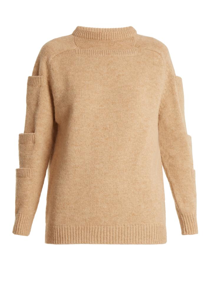 Christopher Kane Crew-neck Pocket-detail Wool Sweater