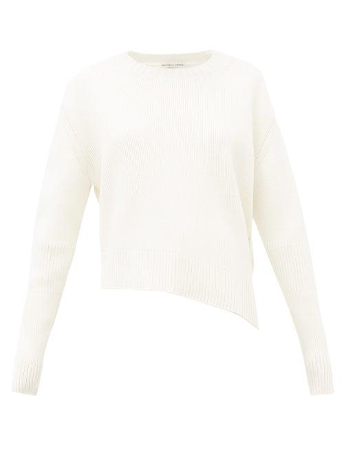 Matchesfashion.com Bottega Veneta - Oversized Cut-out Rib-knitted Sweater - Womens - Ivory