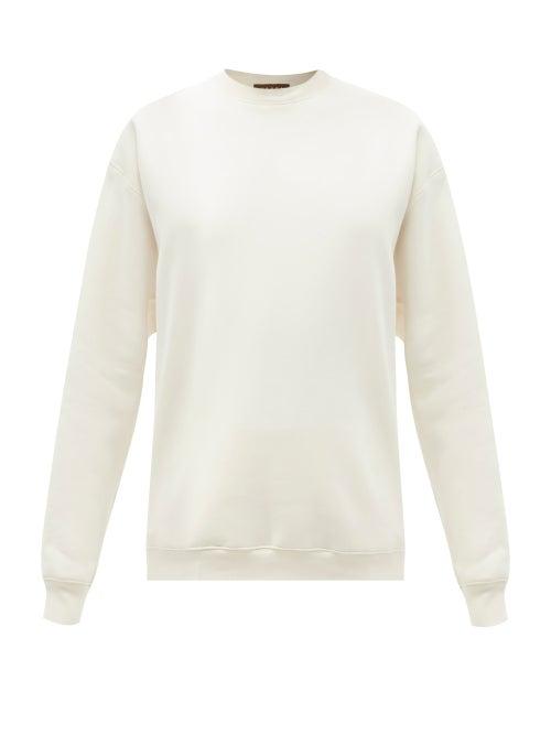 Matchesfashion.com Vaara - Sean Side-pocket Cotton-blend Jersey Sweatshirt - Womens - White