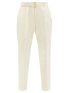 Matchesfashion.com Officine Gnrale - Pierre Belted Wool Trousers - Womens - Cream