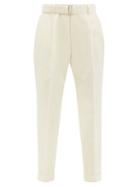 Matchesfashion.com Officine Gnrale - Pierre Belted Wool Trousers - Womens - Cream