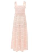 Matchesfashion.com Gioia Bini - Lucinda Macram Lace Maxi Dress - Womens - Pink