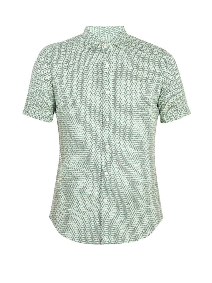 Glanshirt Eddy Floral-print Cotton-blend Shirt