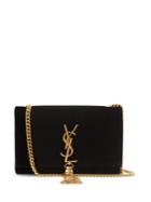 Saint Laurent Kate Small Velvet Cross-body Bag