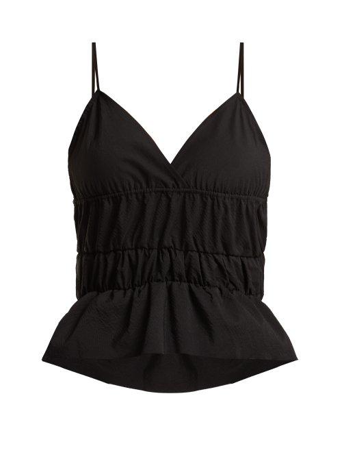 Matchesfashion.com Marques'almeida - Gathered Peplum Top - Womens - Black