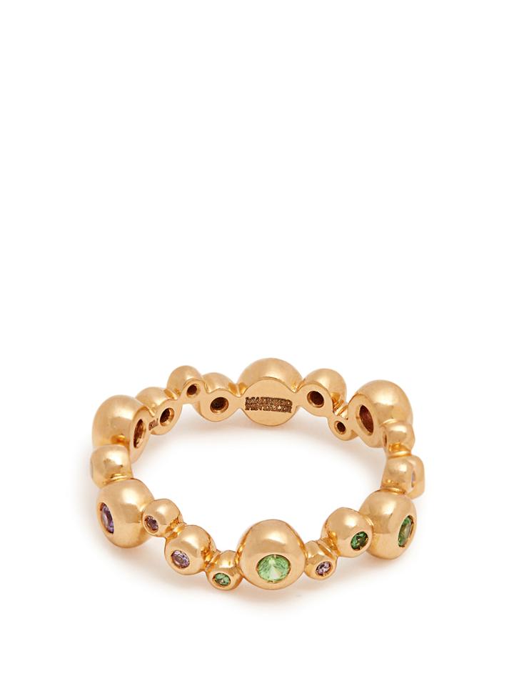 Maurizio Pintaldi Sapphire, Tsavorite & Rose-gold Ring