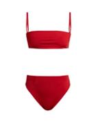 Matchesfashion.com Haight - Marcella Bandeau Bikini - Womens - Red