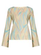 Sies Marjan Acid Wave Print Ribbed Cotton-blend Top