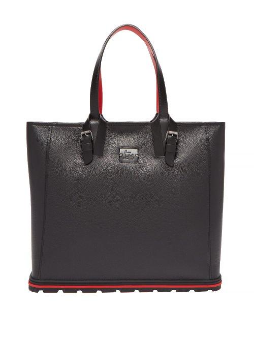Matchesfashion.com Christian Louboutin - Kabiker Grained Leather Tote - Mens - Black