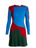 Esteban Cortázar Colour-block Ribbed-knit Dress
