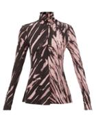 Proenza Schouler White Label - Tie-dye Roll-neck Jersey Top - Womens - Black Pink