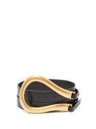 Matchesfashion.com Bottega Veneta - Large Curved Loop Leather Belt - Womens - Black