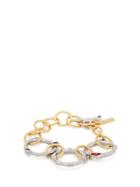 Matchesfashion.com Marni - Crystal Embellished Chain Link Bracelet - Womens - Gold