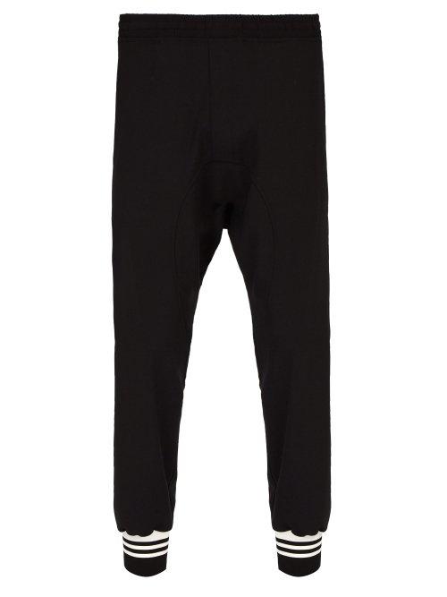 Matchesfashion.com Neil Barrett - Striped Cuff Track Pants - Mens - Black Multi