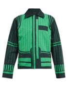 Matchesfashion.com Craig Green - Graphic Print Stonewashed Denim Jacket - Womens - Green