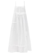 Matchesfashion.com Loup Charmant - Kotor Square-neck Organic-cotton Dress - Womens - White