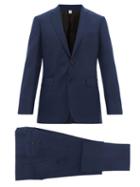 Matchesfashion.com Burberry - Tailored Slim Fit Two Piece Wool Blend Suit - Mens - Navy