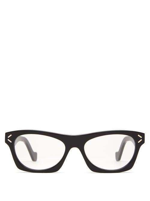 Matchesfashion.com Loewe - Engraved-logo Acetate Glasses - Womens - Black
