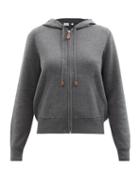 Burberry - Libby Zipped Hooded Sweatshirt - Womens - Grey