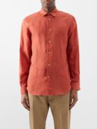 Paul Smith - Linen Shirt - Mens - Red