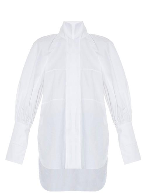 Ellery Faint Stand-collar Cotton Shirt