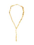 Matchesfashion.com Misho - Lariat Crinkle Effect Gold Plated Necklace - Womens - Gold