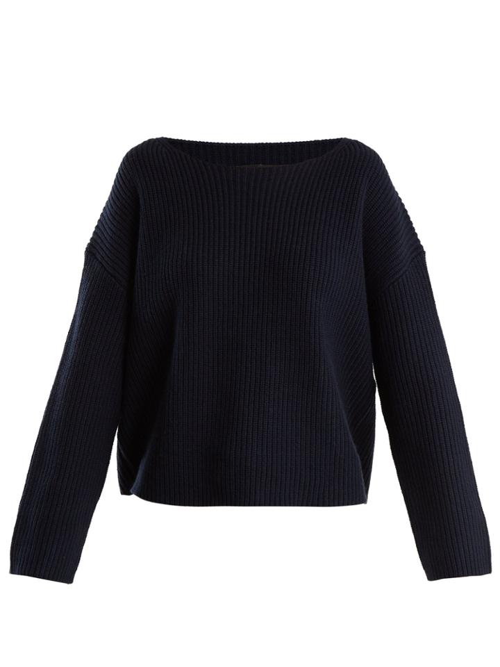 Nili Lotan Martindale Boat-neck Cotton-blend Sweater