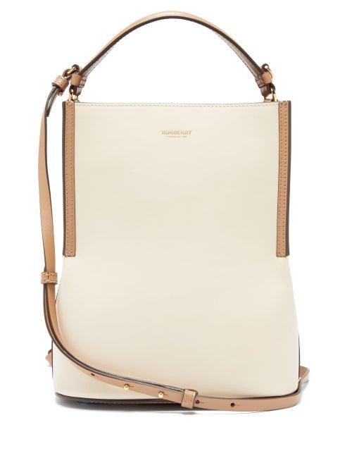 Matchesfashion.com Burberry - Peggy Leather Bucket Bag - Womens - Cream Multi